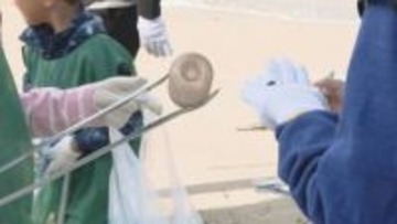 屋島の海岸で大学生らが清掃活動　海ごみの種類と量を記録　香川