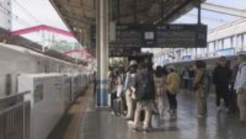 GW最終日　JR岡山駅でUターンラッシュ　東京方面の新幹線は終日ほぼ満席