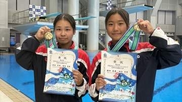 JOCジュニアオリンピック 飛び込み女子 3mシンクロで植田・坂本組(香川)が2連覇の快挙