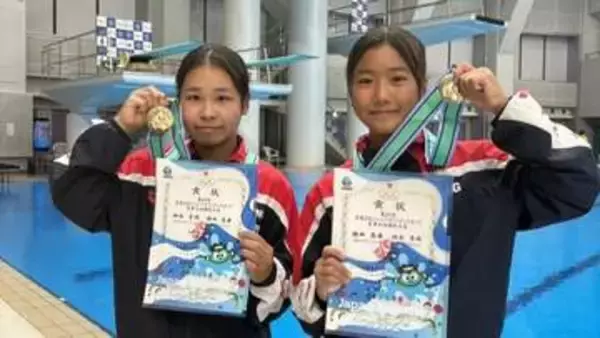 JOCジュニアオリンピック 飛び込み女子 3mシンクロで植田・坂本組(香川)が2連覇の快挙