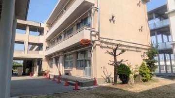 【速報】岡山市の中学校でコンクリート片が落下し生徒に当たる　肩に痛み