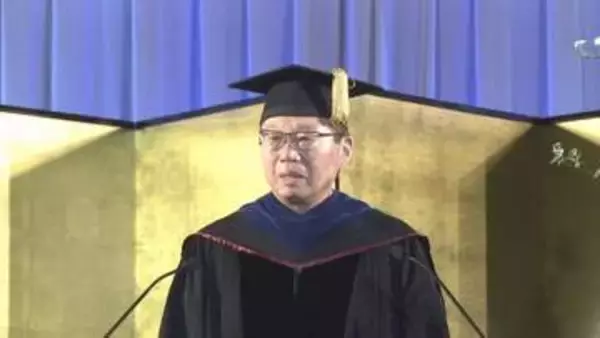 「岡山理科大学の入学式　サッカー日本代表の元監督・岡田武史さんらがメッセージ」の画像