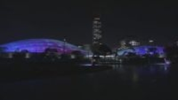 海からプロジェクションマッピングを鑑賞するクルーズ　バレンタインデーに合わせて運航　香川