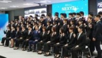 140人超が決意新た 「NEXYZ.Group」の入社式　高松など全国10拠点とつなぎ実施