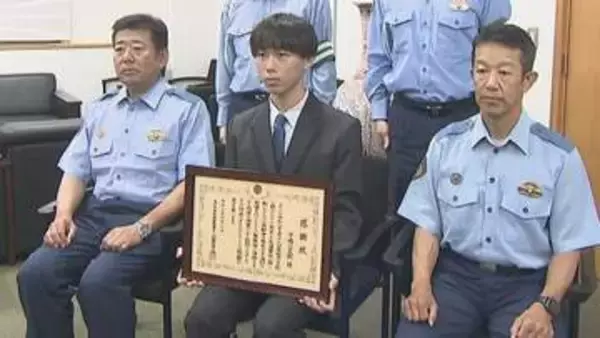 自転車で転倒した90代男性を救助　お手柄の高校生に感謝状　高松市