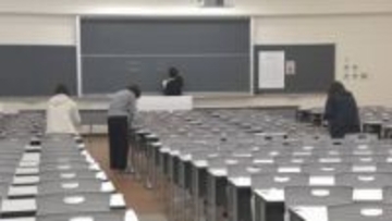 17・18日は大学入学共通テスト　試験会場の準備進む　岡山