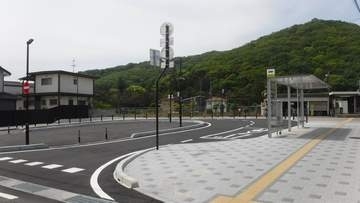 JR備前一宮駅の駅前広場 ロータリーが完成　乗降場・歩道を設けて安全に　岡山市