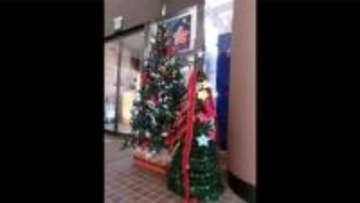 夜光反射材で飾り付け！無事故へ願い込めたクリスマスツリー 岡山南警察署