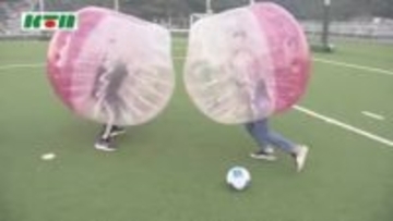 バブルサッカーにピックルボールで気軽にスポーツを！長崎在住のプロ陸上選手の走り方教室も開催