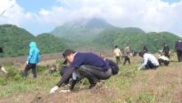 「安らかに眠ってほしい」雲仙・普賢岳の大火砕流惨事から35年を前に被災地の清掃活動　地元の中学生有志が初参加
