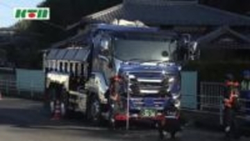 大型トラックと普通乗用車が衝突 乗用車には母子2人 5歳男児が重体…早朝の事故
