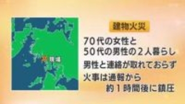 「家を包むほどの炎が出ている」と119番通報　佐世保市日宇町で住宅火災　50代の男性1人と連絡取れず