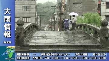 長崎県内で大雨続く　降り始めからの降水量は最大533ミリ超　５市町で避難指示発令