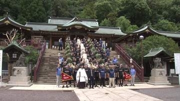 長崎くんちで龍踊の奉納へ　筑後町が大技の稽古開始前に3体の龍を清はらい