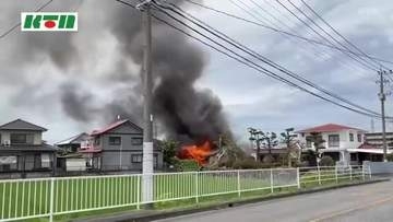 男性の一人暮らし　外出していて無事　長崎市大村市で住宅1棟全焼