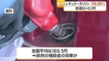 ガソリン価格、鹿児島県内は176.5円に微増　全国平均169.5円