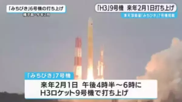 Ｈ３ロケット９号機　２０２６年２月１日打ち上げ　みちびき７号機搭載　鹿児島・種子島