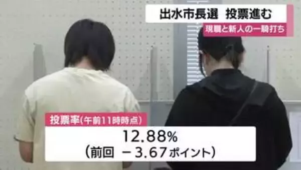 出水市長選挙　投票進む　鹿児島