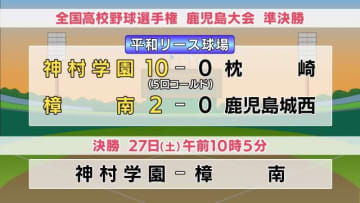 【夏の甲子園・鹿児島県予選】準決勝で４強激突　決勝のカードは？