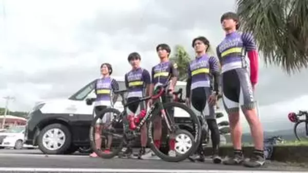 自転車青切符周知キャンペーン　南大隅高校・自転車競技部が街頭で反則金制度を啓発