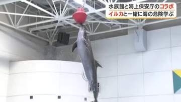 水族館と海上保安庁のコラボ　イルカと一緒に海の危険学ぶ【鹿児島】