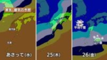 【動画・かごしまの天気12/22】22日は冬晴れ、少し寒い一日に　23日も県内全域で晴れて穏やかな天気に