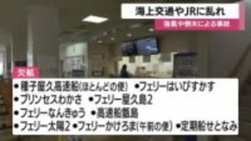 海上しけで海の便欠航相次ぐ　鹿児島