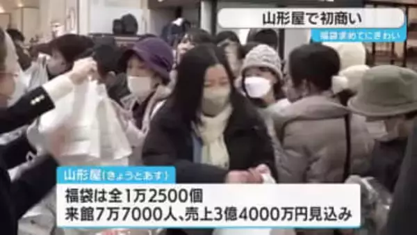 福袋求め来店客賑わう　鹿児島市