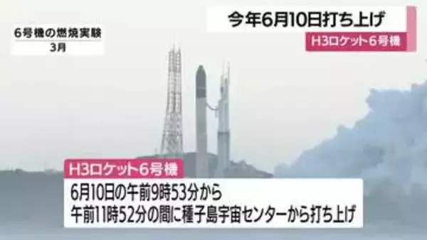 Ｈ３ロケット６号機は６月１０日午前に打ち上げ　鹿児島