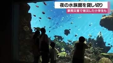 ２０２５年豪雨災害で被災の小学生も招待　夜のかごしま水族館を貸し切り