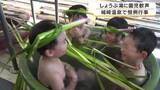 「「あったか～い！気持ちいい」こどもの日を前に園児がしょうぶ湯　母親たちはわが子の姿を見守る　6つの外湯で6日まで開催　兵庫・城崎温泉」の画像1