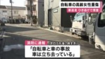 ひき逃げ事件　80代とみられる女性が頭の骨折るなどの重傷　白いワンボックスカーが走り去る　大阪・豊中市