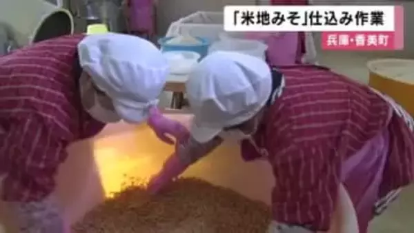 特産「米地みそ」仕込み作業　防腐剤や添加物使わず１年以上熟成させ出荷　ことしは原材料価格高騰の影響で生産量を抑制　兵庫・香美町