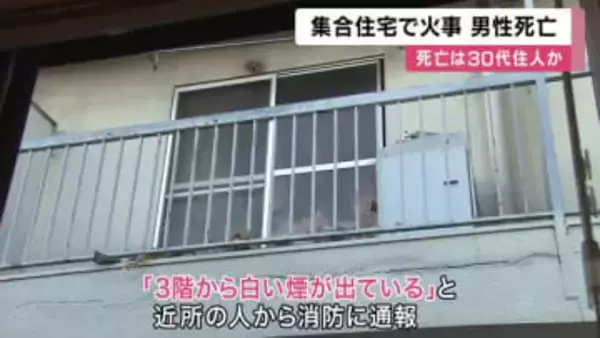 「赤く燃え上がってるのが見え怖かった」　集合住宅の一室で火事　男性死亡　３０代の住人か　大阪・高石市