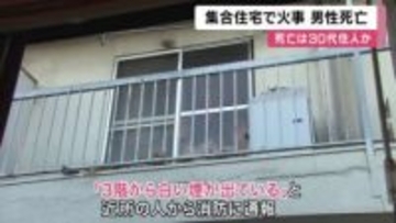 「赤く燃え上がってるのが見え怖かった」　集合住宅の一室で火事　男性死亡　３０代の住人か　大阪・高石市