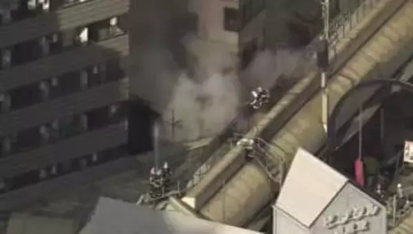 【速報】通天閣近くの建物で火事