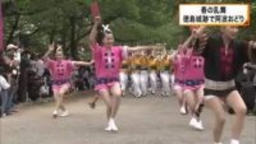 阿波おどり“発祥の地”とされる徳島城跡で「春の乱舞」
