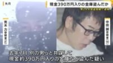 事務所から現金約390万円入り金庫盗んだ疑い　41歳と50歳の男逮捕　バールのようなものでドア破り侵入か　金庫と逃走車は見つからず　大阪府警
