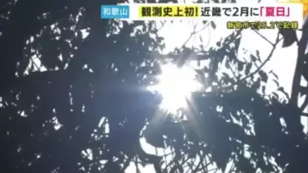 「服失敗しました」近畿で観測史上初　2月に「夏日」　和歌山・新宮市で最高気温「25.2度」観測