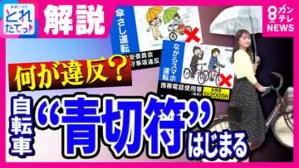 きょうから開始「自転車反則金」対象は「113項目」最高額は「ながらスマホ運転・1万2000円」「小学生以上後ろに乗せたら3000円」「ハンドルに荷物で5000円」あなたが「ついついやっていた」ことも