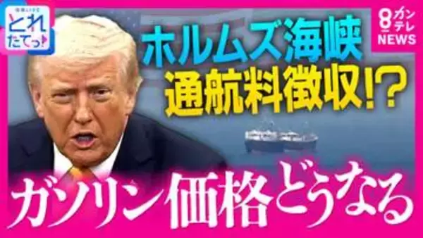 再び「ガソリン価格上昇」の可能性も？　イラン側が停戦条件に挙げる「ホルムズ海峡の通航料」トランプ大統領が「共同作業で徴収する可能性」発言　『反対』の国も多い中