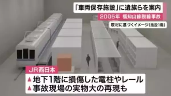 福知山線脱線事故の事故車両など保存する施設　遺族らへの案内開始　事故直後実物大で再現も　一般には当面非公開　JR西日本