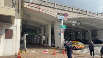 「湊川トンネル」重さ約８０ｋｇの”化粧板”の石が落下　通行止め続く　神戸・兵庫区