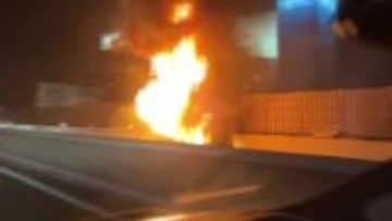 【速報】近畿道で車両火災　”爆発”も　消防「通報段階でけが人なし」