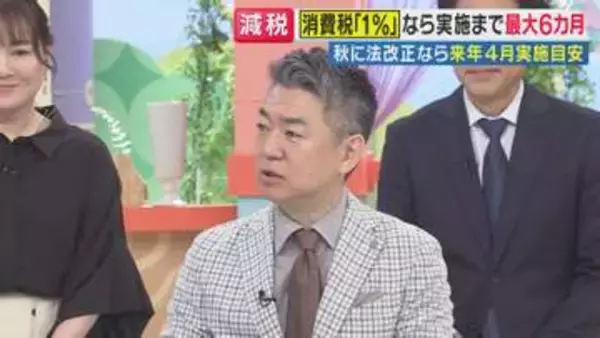 “食品消費税率1%”案に橋下氏不満「複雑システムの大型店は放っておいて小規模店は消費税率ゼロに」大胆提言 “レジ改修に長期間…選挙前にわからなかった？”問題に「自民と維新の国会議員何してんの」と苦言