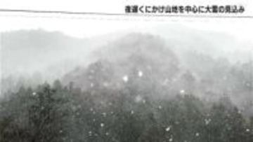 【雪情報】今夜の高知は要注意！平地でも積雪か、交通への影響に警戒