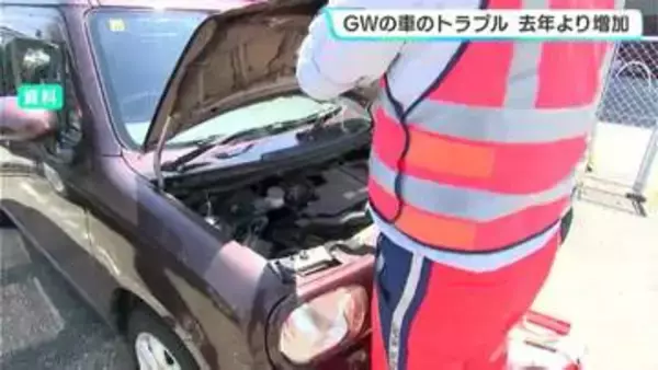 ゴールデンウイーク期間中の車のトラブル…2025年より増加　もっとも多かったのは「バッテリー上がり」（高知）