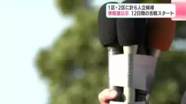 高知１区・２区に計６人立候補　衆議院選挙公示　政権運営の是非や消費税減税を含む物価高対策などで論戦