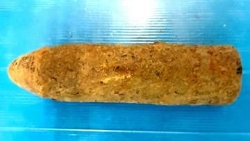 【画像】「爆弾のようなものが出た」工事現場から“不発弾”発見　長さ30cm・重さ3.5kg、自衛隊に確認し「75mm砲弾・爆発の危険性なし」と判明【高知・香美市】