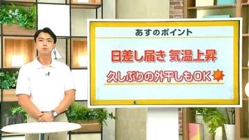 高知の天気　17日　日差し戻り真夏日となる所も　山岸拓気象予報士が解説